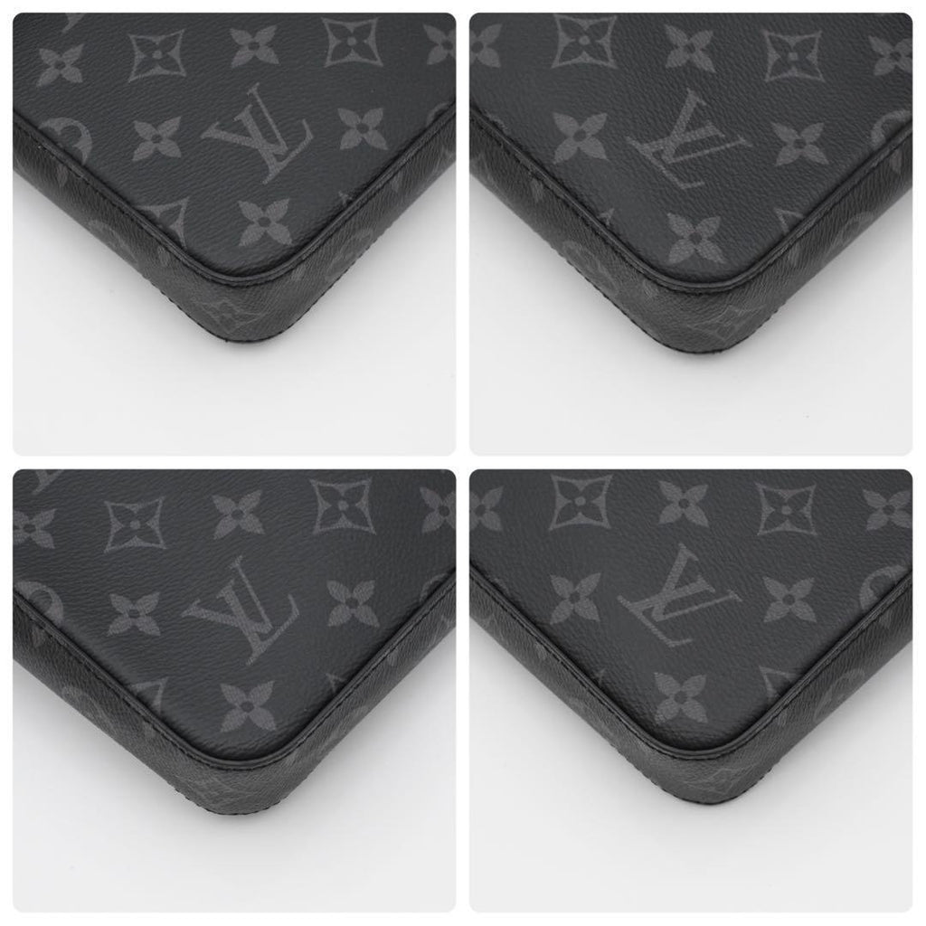 Louis Vuitton Eclipse Pochette Steamer Clutch Black — view 8