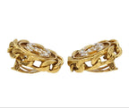 Chanel CC Logo Rhinestone Round Earrings — view 3
