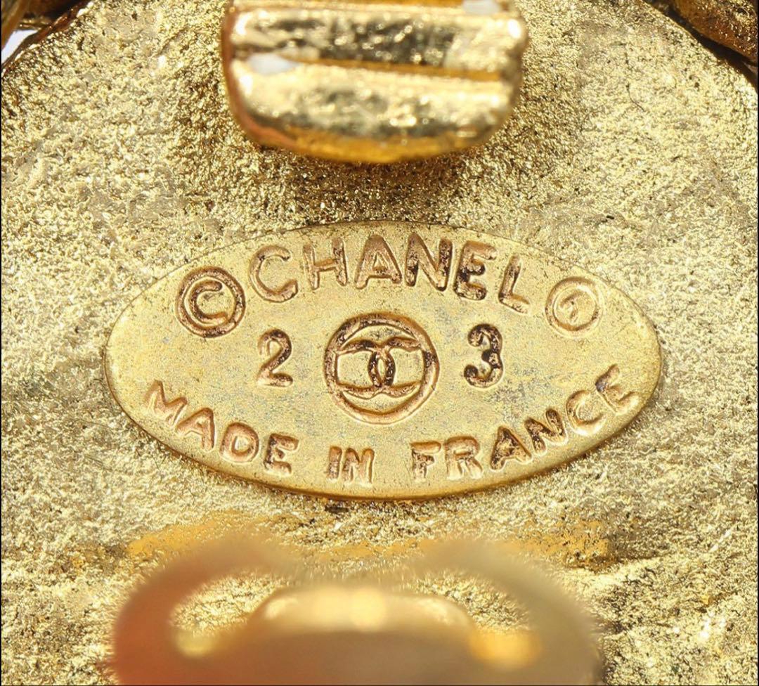 Chanel CC Logo Rhinestone Round Earrings — view 5