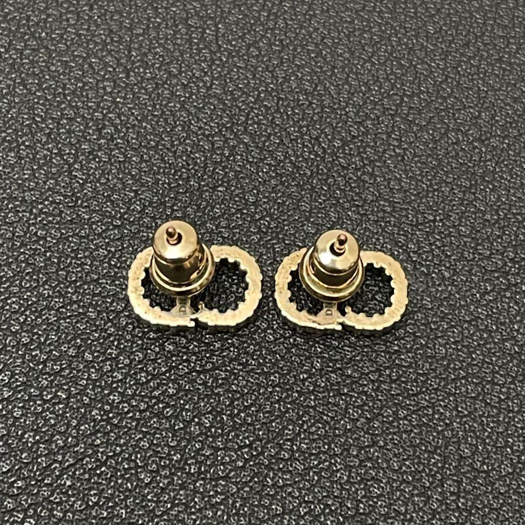 Dior Clair de Lune CD Logo Rhinestone Earrings — view 4