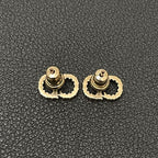 Dior Clair de Lune CD Logo Rhinestone Earrings — view 4