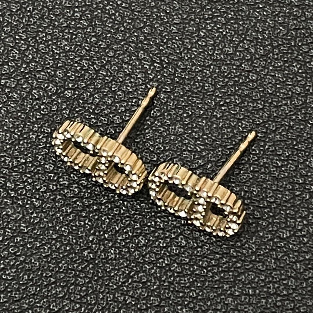 Dior Clair de Lune CD Logo Rhinestone Earrings — view 7