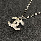 Chanel CC Logo Necklace Rhinestone Icon Coco — view 2