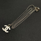 Chanel CC Logo Necklace Rhinestone Icon Coco — view 7