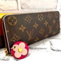 Louis Vuitton Monogram Portefeuille Clemence Flower Charm Wallet