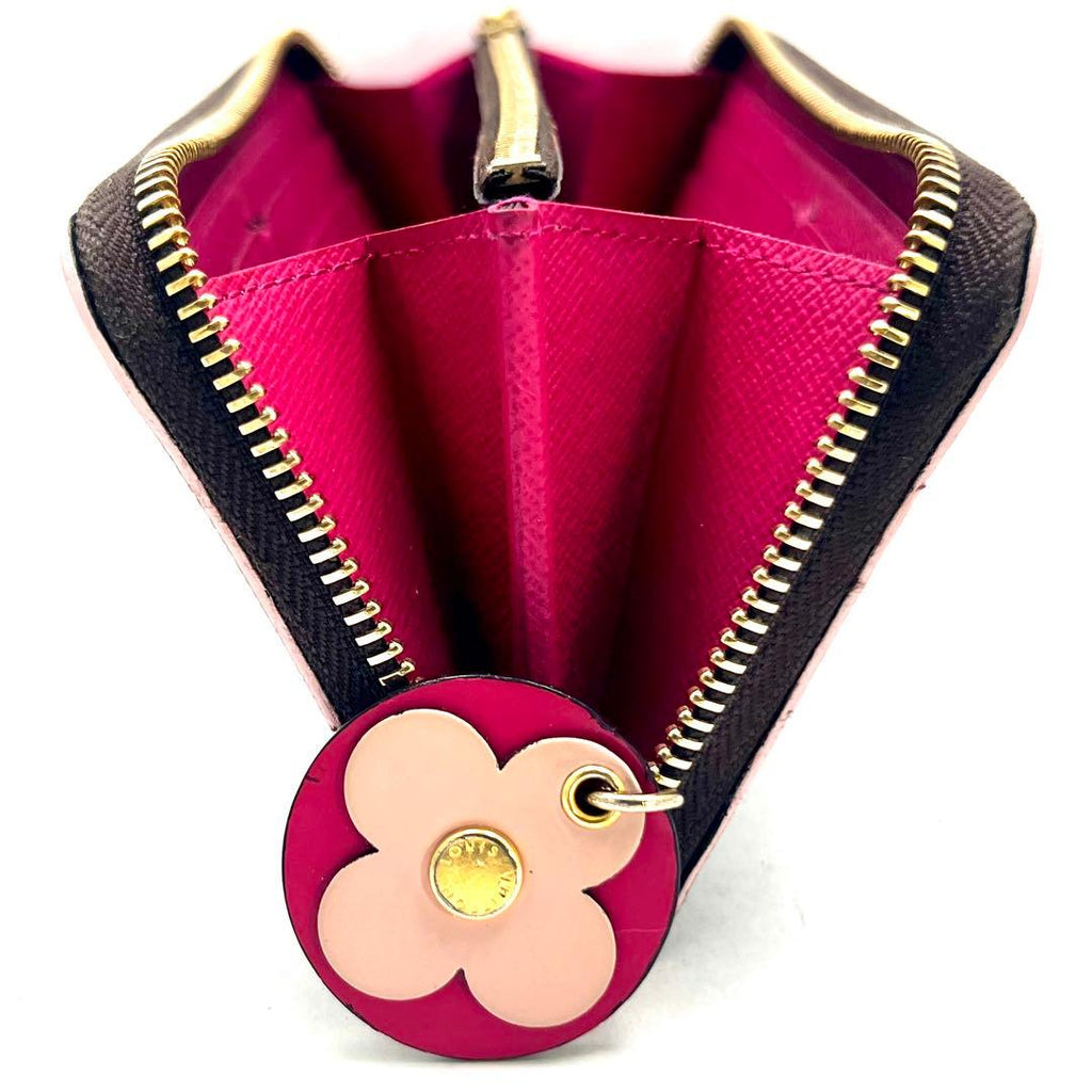 Louis Vuitton Monogram Portefeuille Clemence Flower Charm Wallet — view 2