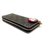 Louis Vuitton Monogram Portefeuille Clemence Flower Charm Wallet — view 5