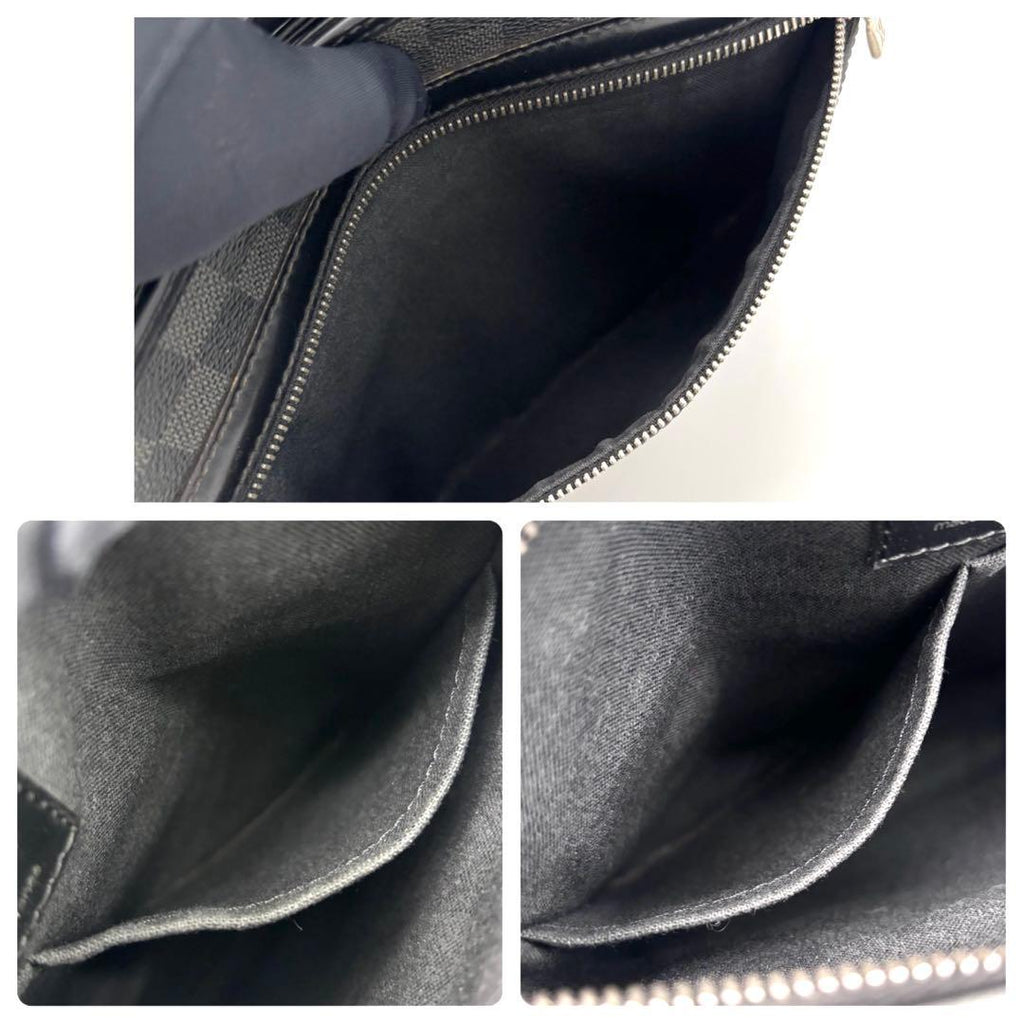 Louis Vuitton Damier Graphite Thomas Shoulder Bag Gray — view 4