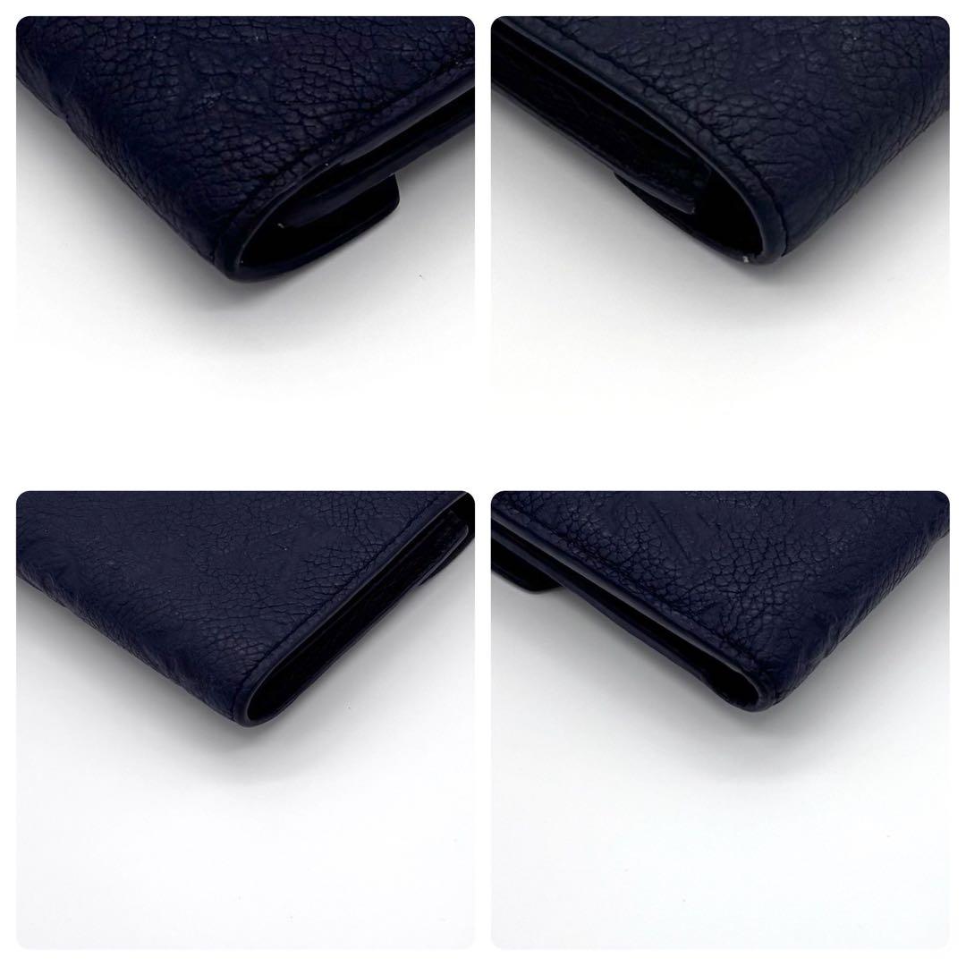 Louis Vuitton Monogram Empreinte Portefeuille Victorine Navy Blue Wallet — view 8