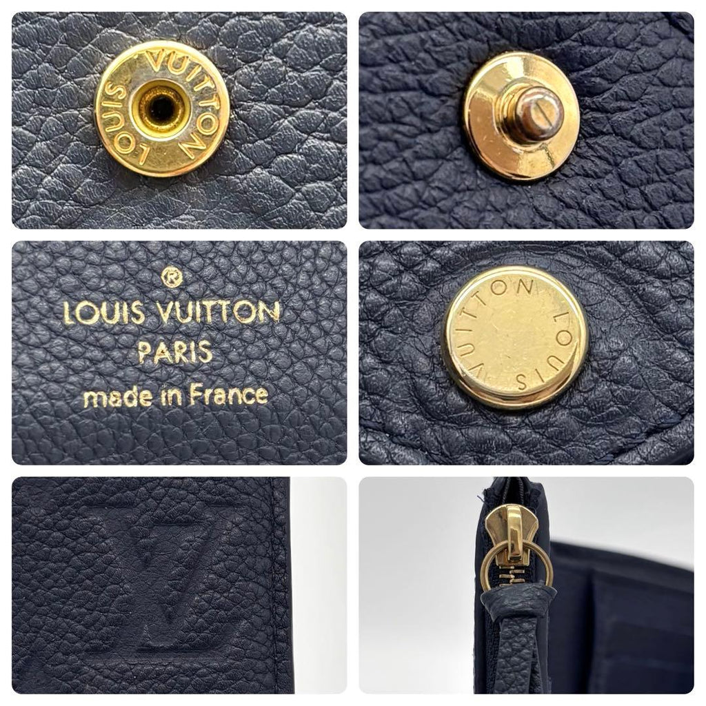 Louis Vuitton Monogram Empreinte Portefeuille Victorine Navy Blue Wallet — view 9