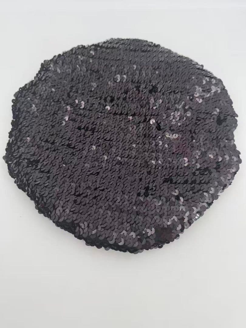 Chanel Sequin Beret Black Hat