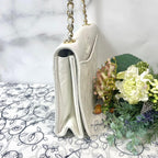 Chanel Vintage Quilted CC Logo Bag White — view 6