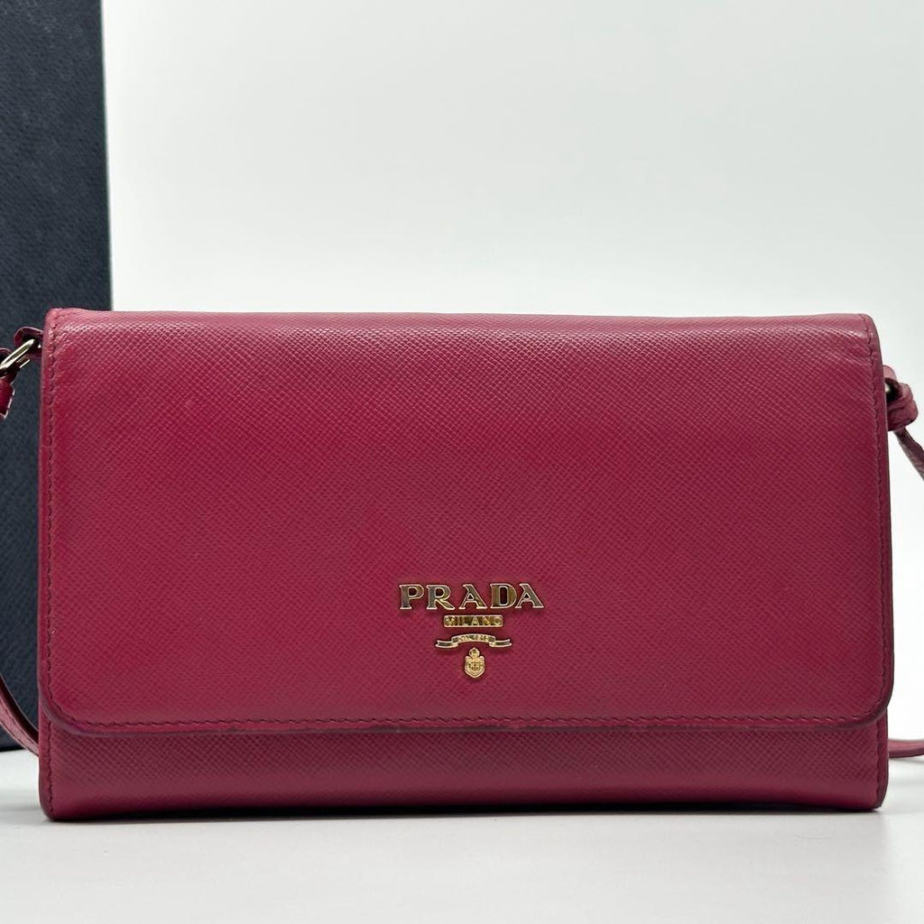Prada Saffiano Shoulder Wallet Crossbody Leather — view 3