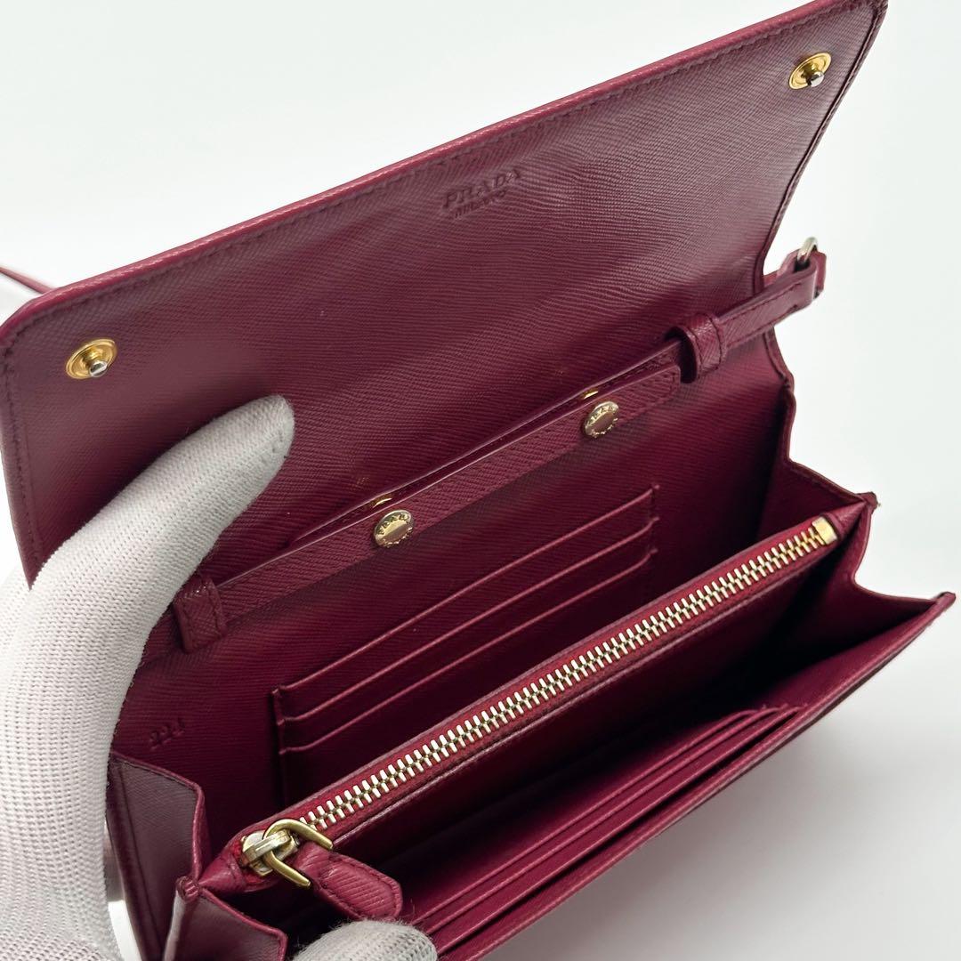 Prada Saffiano Shoulder Wallet Crossbody Leather — view 8