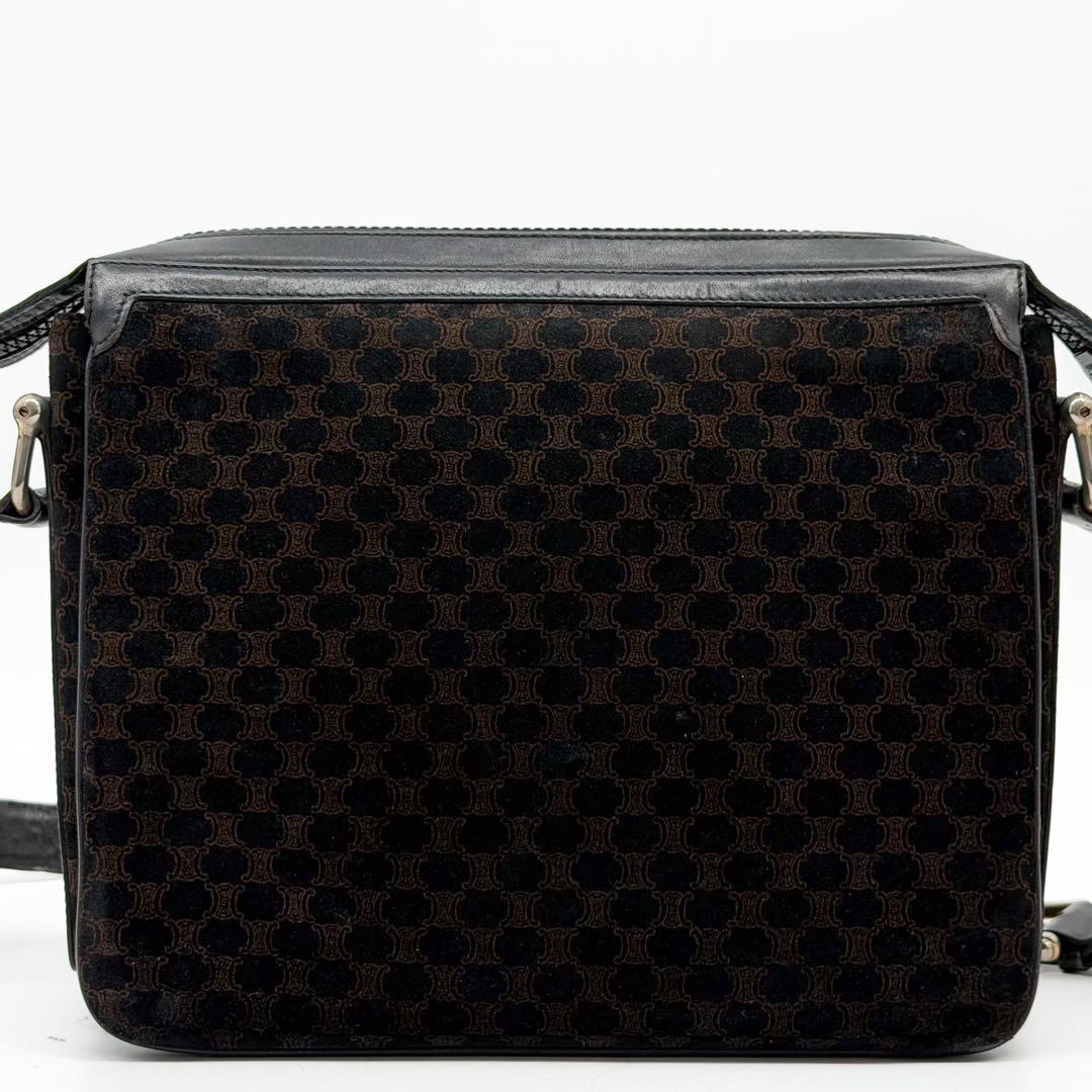 Celine Triomphe Macadam Suede Shoulder Bag Vintage — view 3