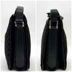 Celine Triomphe Macadam Suede Shoulder Bag Vintage — view 5
