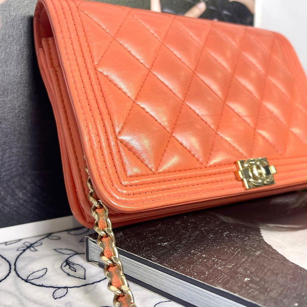 Chanel Boy Quilted Chain Wallet Shoulder — view 4