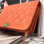 Chanel Boy Quilted Chain Wallet Shoulder — view 5