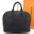 Louis Vuitton Epi Alma PM Handbag Noir Black Gold