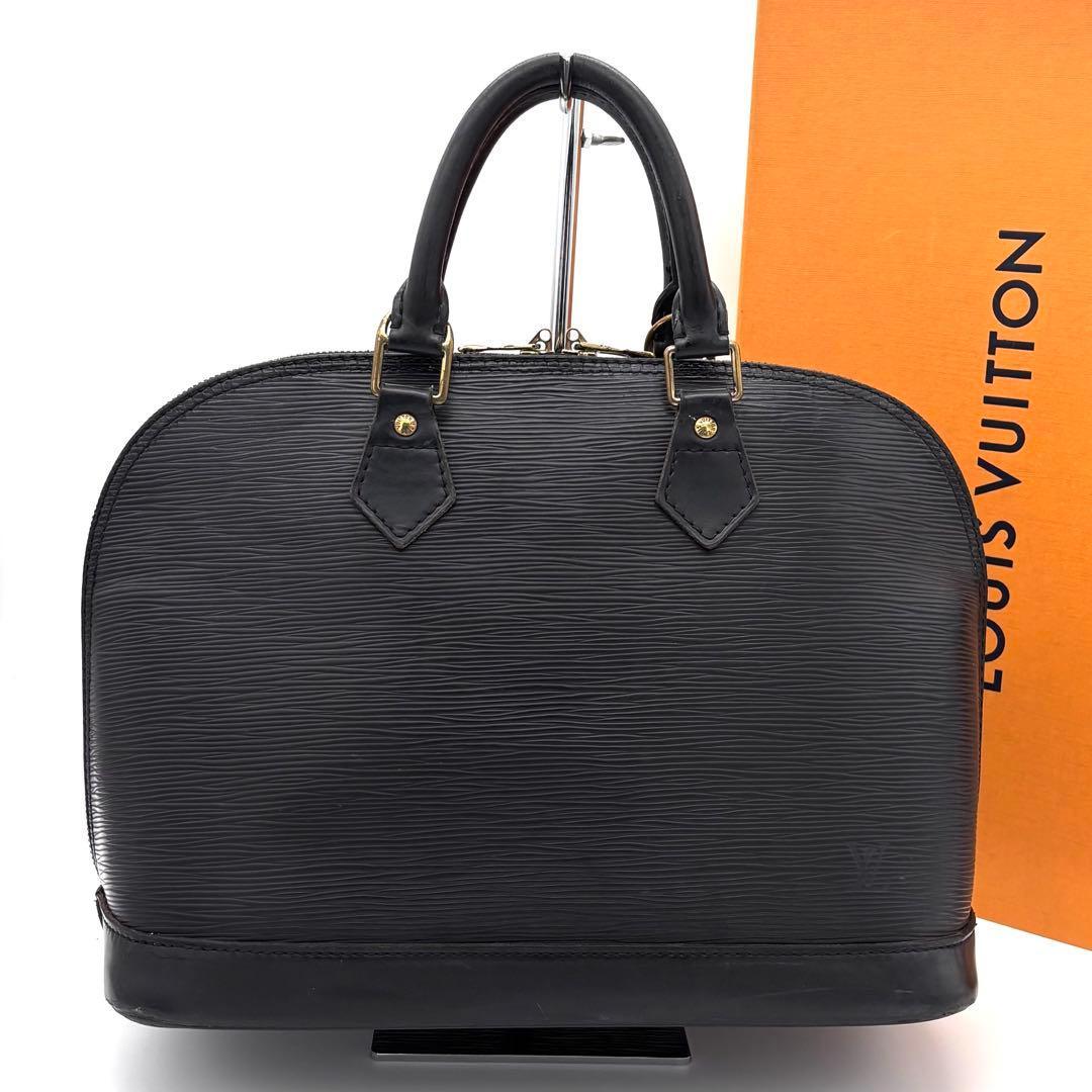 Louis Vuitton Epi Alma PM Handbag Noir Black Gold