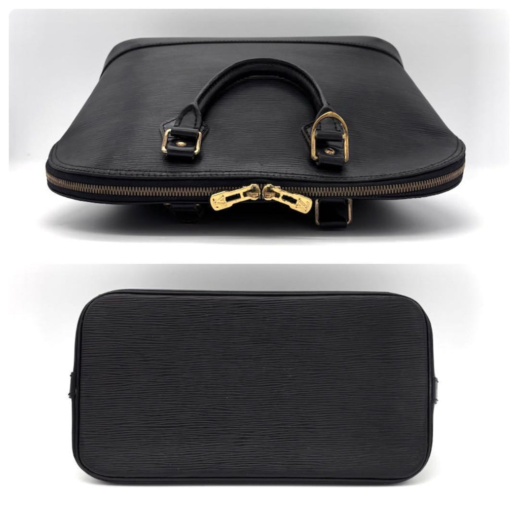Louis Vuitton Epi Alma PM Handbag Noir Black Gold — view 5