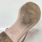Chanel CC Logo Quilted Leather Thong Sandals Pink — view 8