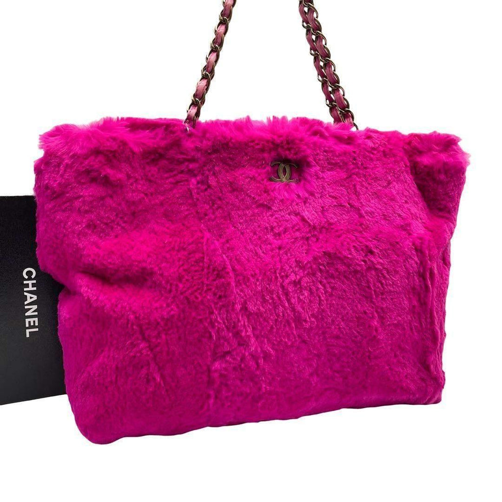Chanel Lapin CC Logo Chain Shoulder Tote