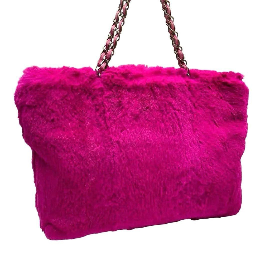 Chanel Lapin CC Logo Chain Shoulder Tote — view 3
