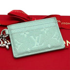 Louis Vuitton Card Case Holder LV Charm Monogram Blue
