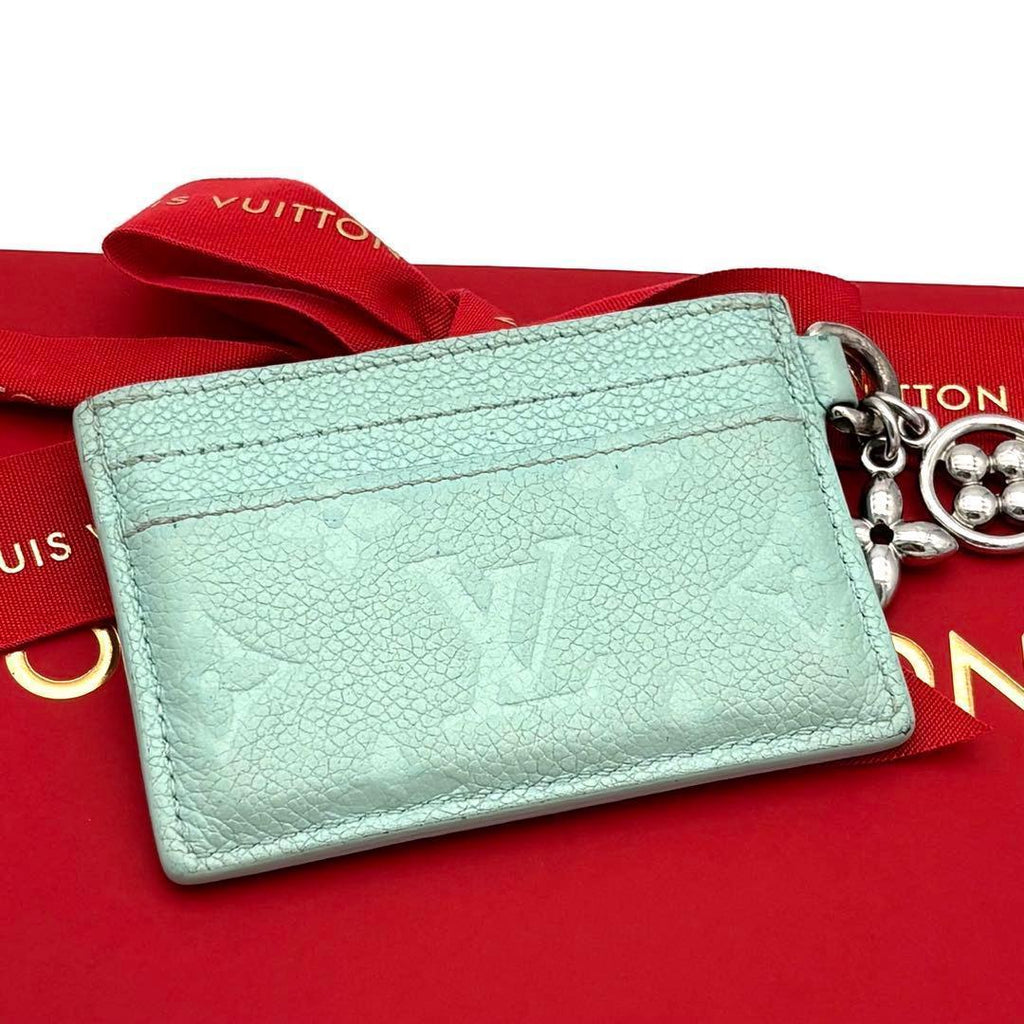Louis Vuitton Card Case Holder LV Charm Monogram Blue — view 2