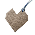 Hermes Petit H Charm Etoupe Orange Heart Keychain — view 2