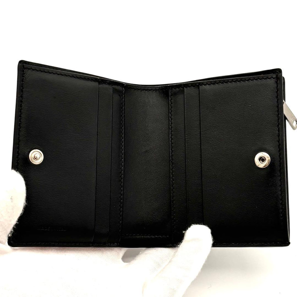 Celine Wallet Embossed Triomphe Leather Black Almost — view 3