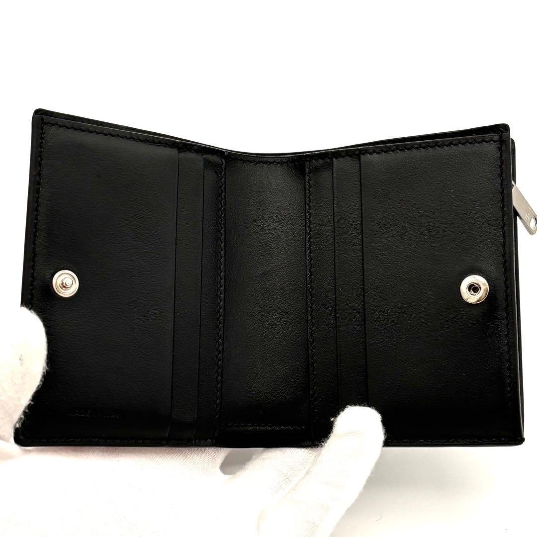 Celine Wallet Embossed Triomphe Leather Black Almost — view 3