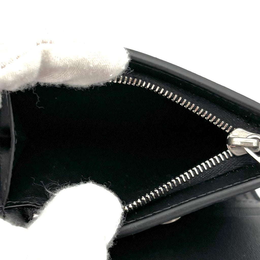 Celine Wallet Embossed Triomphe Leather Black Almost — view 5