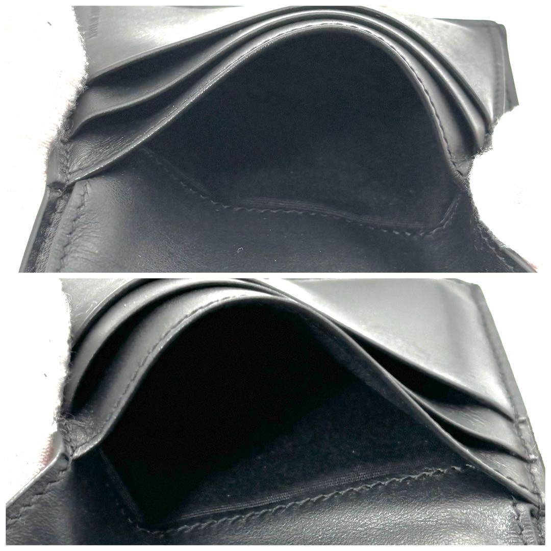 Celine Wallet Embossed Triomphe Leather Black Almost — view 6