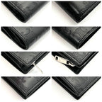 Celine Wallet Embossed Triomphe Leather Black Almost — view 8