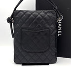 Chanel Cambon Line Leather Pochette Shoulder Bag Black — view 2