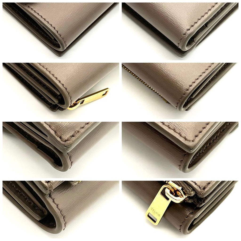Celine Compact Wallet and Coin Holder Gray — view 7