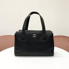 Chanel Caviar Leather CC Logo Tote Black