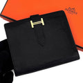 Hermes Bearn Compact Bifold Wallet Black Box Calf