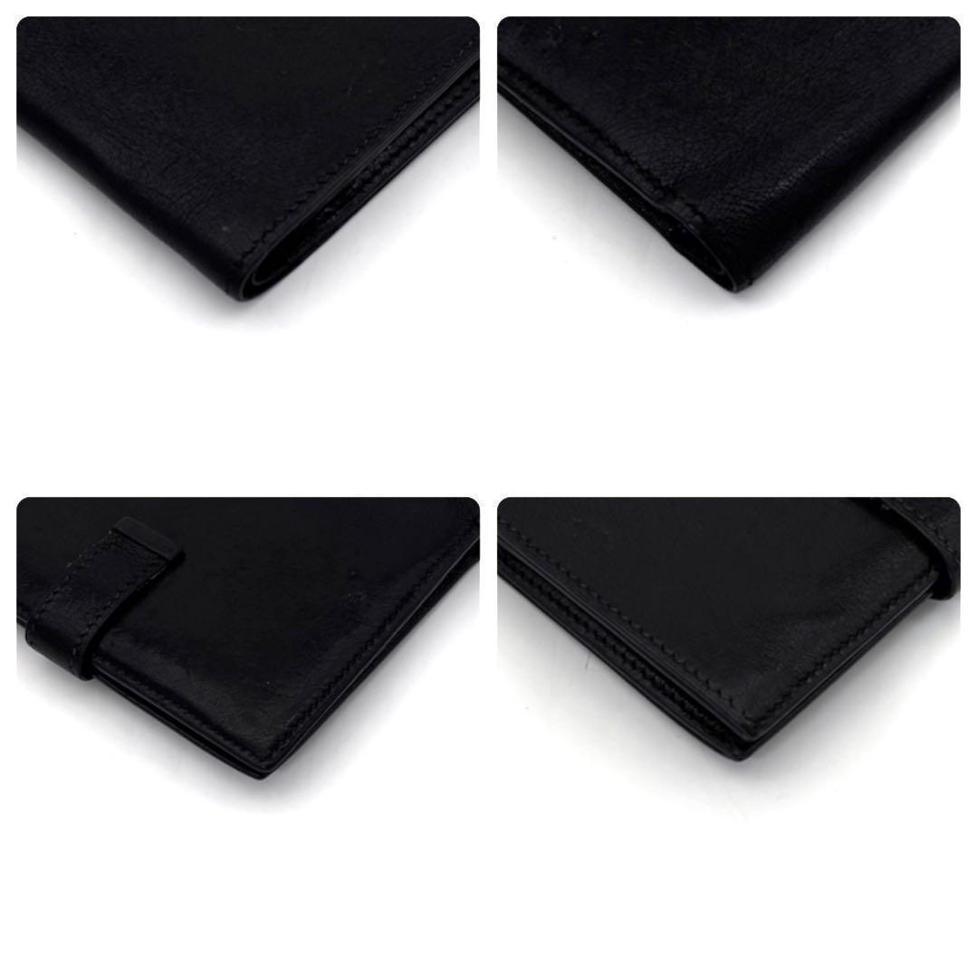 Hermes Bearn Compact Bifold Wallet Black Box Calf — view 8