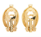 Dior CD Logo Oval Earrings Gold Plated — view 3