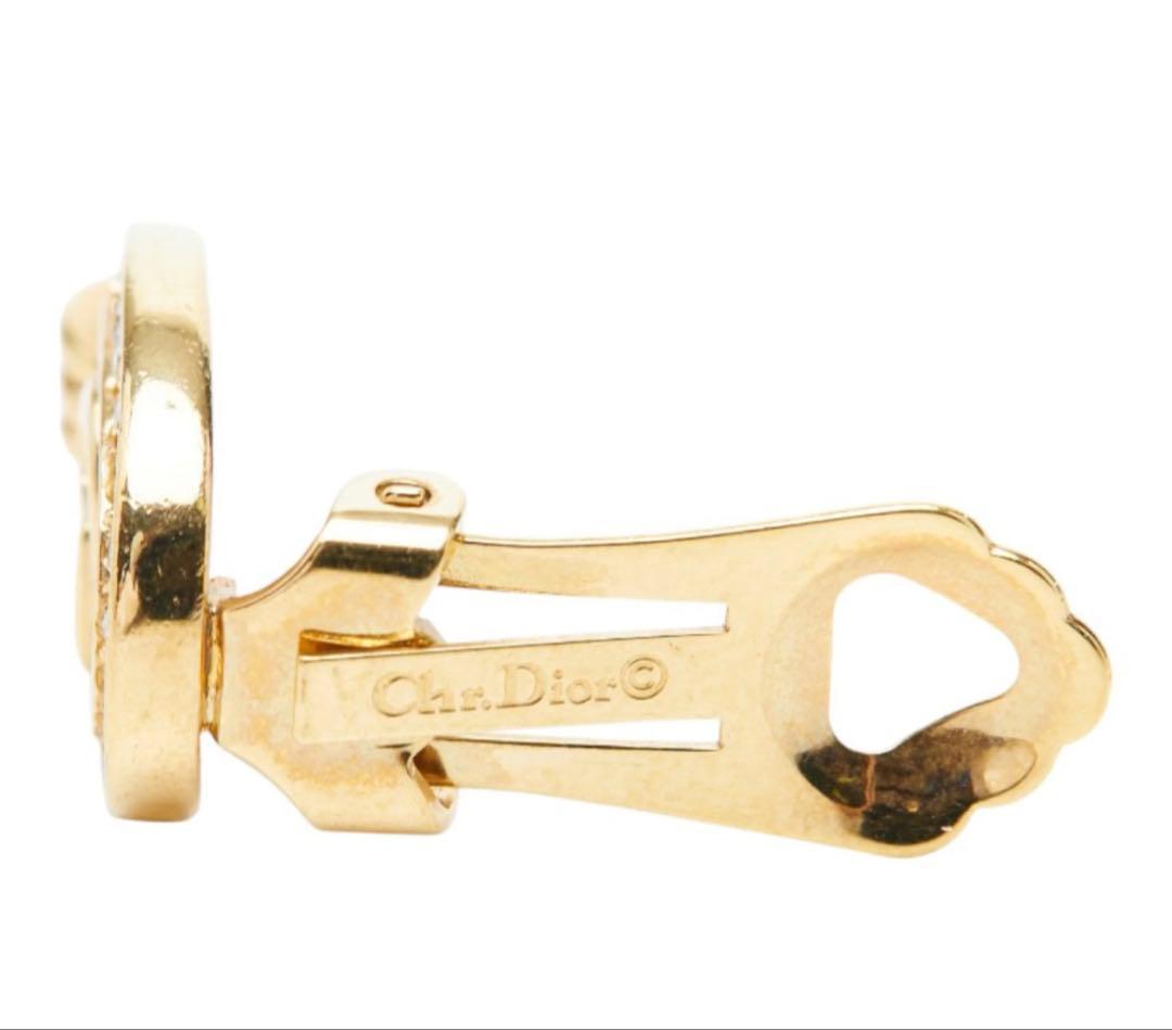 Dior CD Logo Oval Earrings Gold Plated — view 4