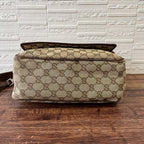 Gucci GG Canvas Leather Shoulder Bag Messenger Brown — view 5