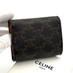 Celine Wallet Black Triomphe All Over Small Flap — view 2
