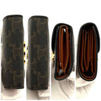 Celine Wallet Black Triomphe All Over Small Flap — view 9