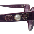 Chanel Faux Pearl CC Logo Sunglasses 56 — view 7
