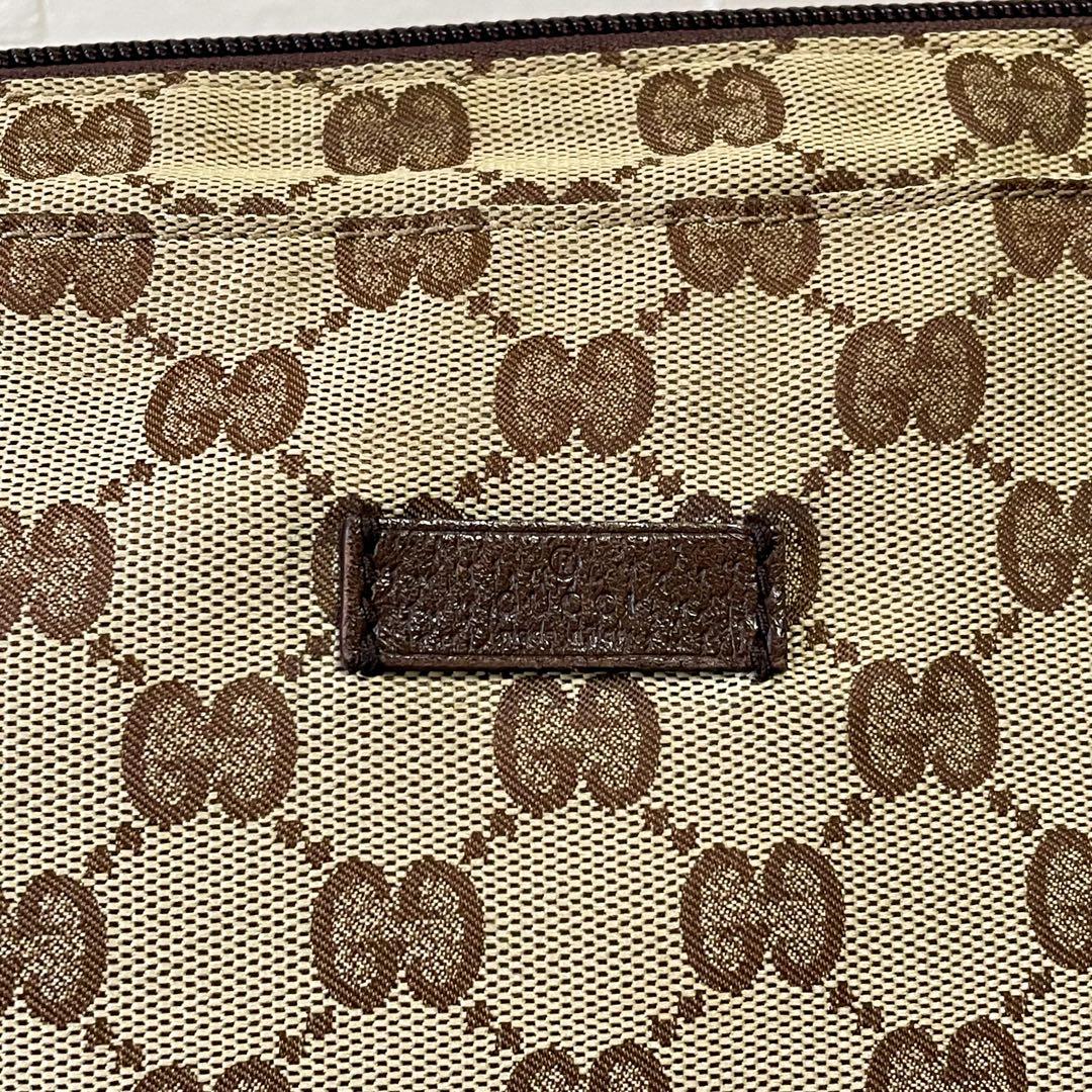 Gucci GG Canvas Nylon Shoulder Bag Brown Large — view 9