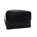 Chanel Caviar Leather Quilted Chain Shoulder Bag CC Logo — view 2