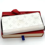 Louis Vuitton Wallet White Taigarama Zippy Vertical — view 2